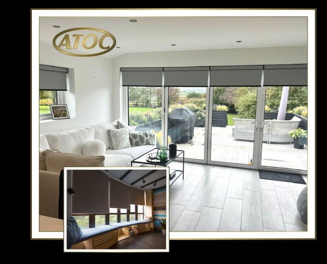 Modern made-to-measure roller blinds installed by A Touch Of Class